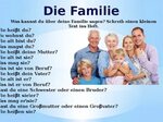 Презентация к уроку на тему "Die Familie" - немецкий язык, п